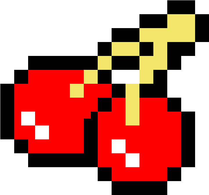 Pac Clipart Cherry - Heart Pixel Art (1200x1200)