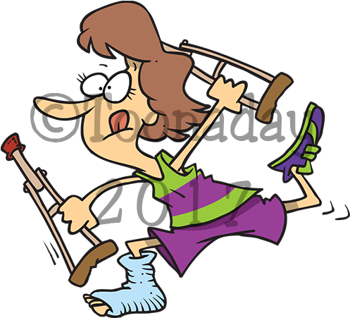 Broken Leg Cartoon (600x450)