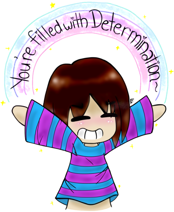 It Fills You With Determination~ By Freesmarteranne - Cartoon (600x1065)