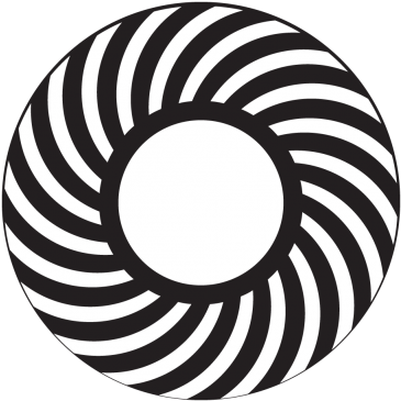 Spin Blades Gobo - Vintage Sun Logos (400x400)