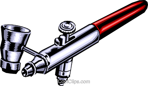 Airbrush Royalty Free Vector Clip Art Illustration - Airbrush Clipart (480x281)