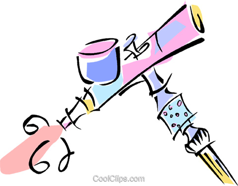 Airbrush Royalty Free Vector Clip Art Illustration - Airbrush Clipart (480x375)