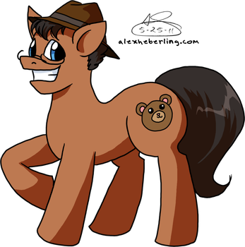 Linkara Pony By Alex-heberling - Cartoon (347x350)