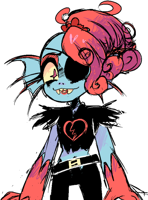 Undyne - - Hot Underfell Undyne (500x667)