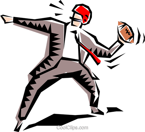 Cartoon Sports Quarterback Royalty Free Vector Clip - Cartoon Sports Quarterback Royalty Free Vector Clip (480x436)