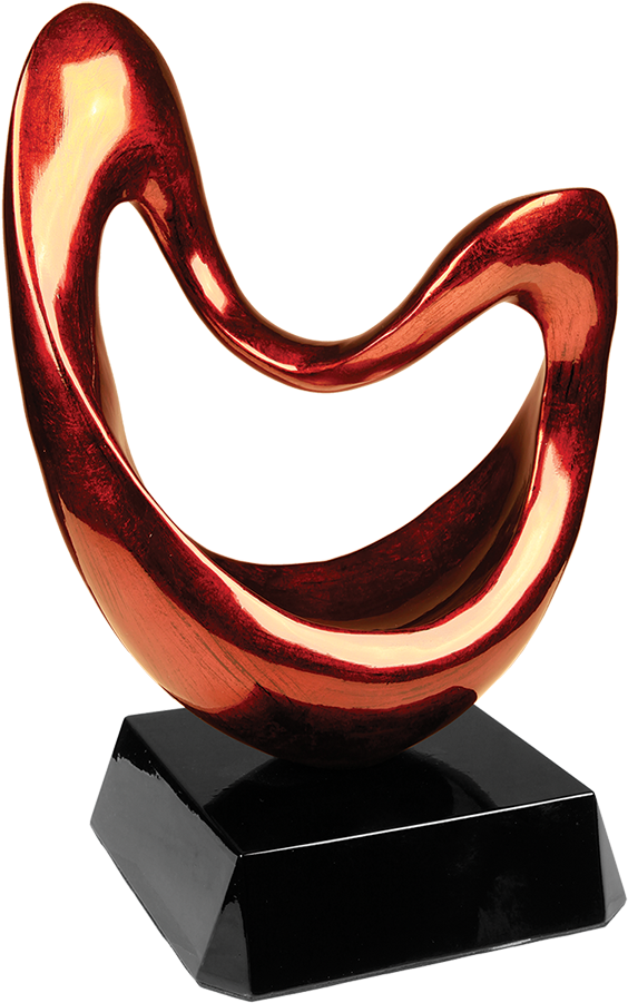Personalized Resin Bronze Loop Art Sculpture Award - Custom Brown Art Sculpture Award (14"), Promotional (571x900)