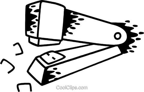 Stapler And Staples Royalty Free Vector Clip Art Illustration - Stapler And Staples Royalty Free Vector Clip Art Illustration (480x305)