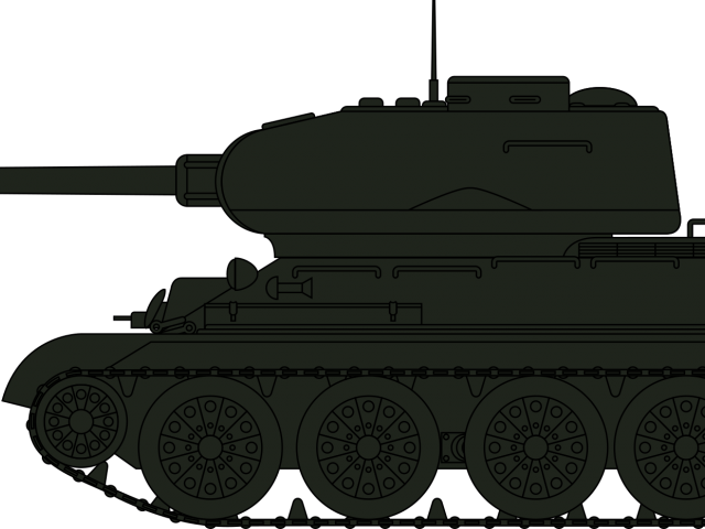 Army Tank Clipart - Kresleny Tank T 34 (640x480)