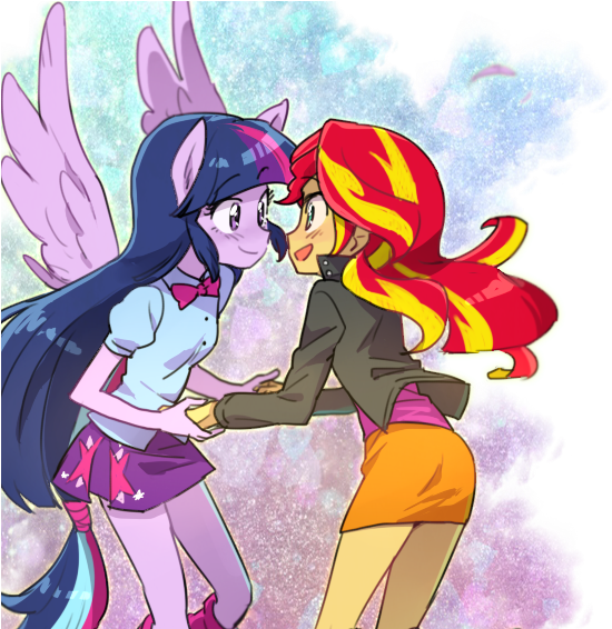 Sunset Shimmer Fan Club - Sunset Shimmer Y Twilight Sparkle (600x565)