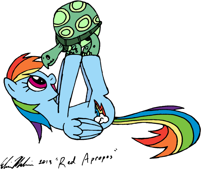 Rainbow Dash Loves Tank By Redapropos - Rainbow Dash Loves Tank By Redapropos (979x817)