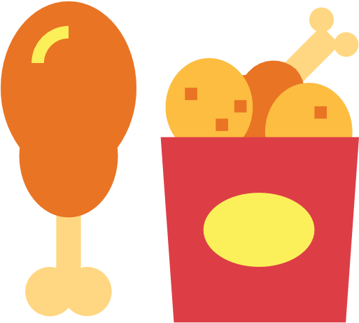 Fried Chicken Free Icon - Chicken (512x512)