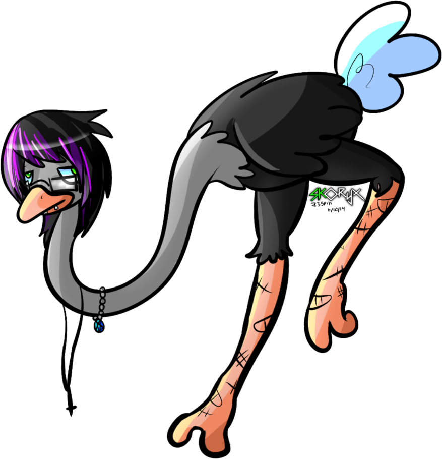 Ostrich-sona By Skoryx - Ostrich Fursona (877x910)