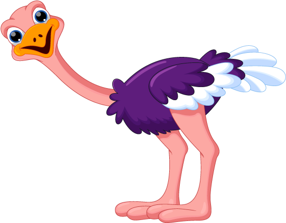 Call Our Universal Credit Hotline On 0800 1955 - Cartoon Images Of Ostrich (584x446)