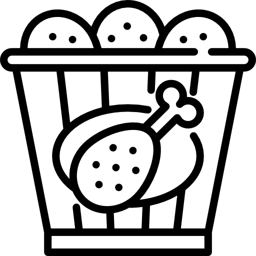 Fried Chicken Free Icon - Scalable Vector Graphics (512x512)