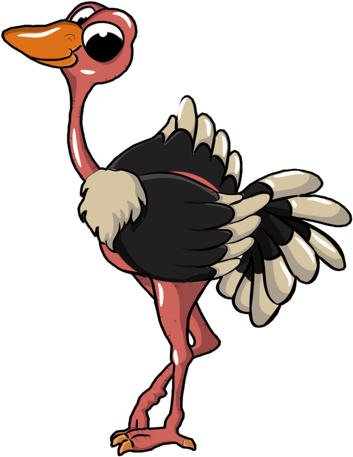 شخصيات 2d - Avestruz Cabeça Na Terra (805x1129)