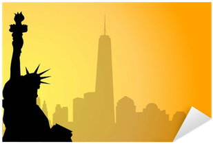Statue Of Liberty & New York-vector Sticker • Pixers® - Statue Of Liberty Silhouette (400x400)