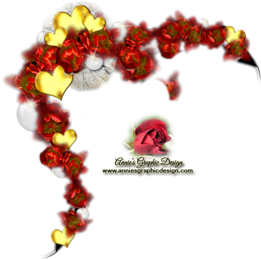 Pretty Hearts And Floral Corner Graphic For Designers/bloggers - Design (600x600)