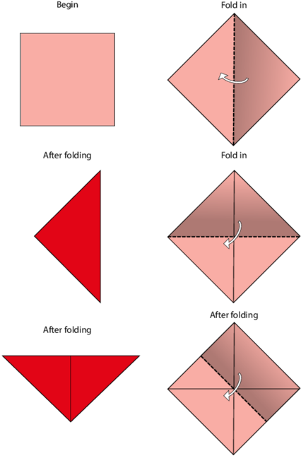 Easy Origami Instructions Heart Bookmark - Simple Origami Shapes Instructions (500x707)