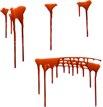 Blood Splatter Eighty-nine - Dripping Blood Vector (400x416)