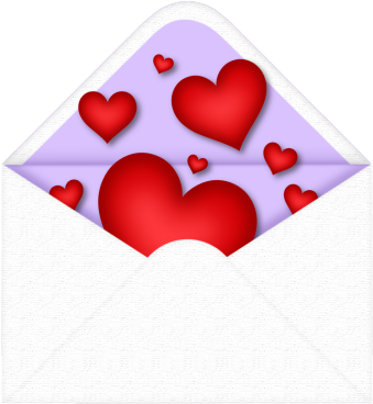 El Love Heart Envelope Red - Clip Art (420x420)