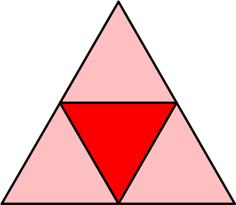 Dessinant Trois Triangles Noirs De Mêmes Tailles Comme - Work In Progress (608x563)