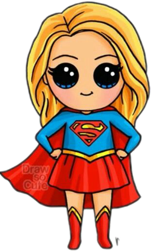 Report Abuse - Draw So Cute Supergirl (311x517)