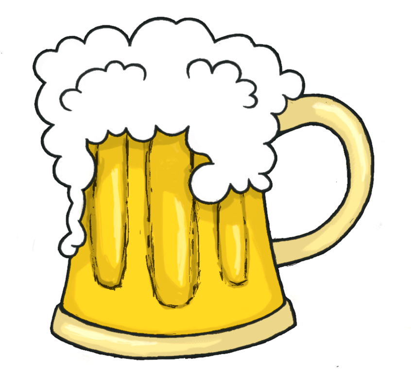 Chalk Wine Glass Beer Clipart Free Clipart Images Clipartwork - Transparent Background Beer Clipart (894x894)