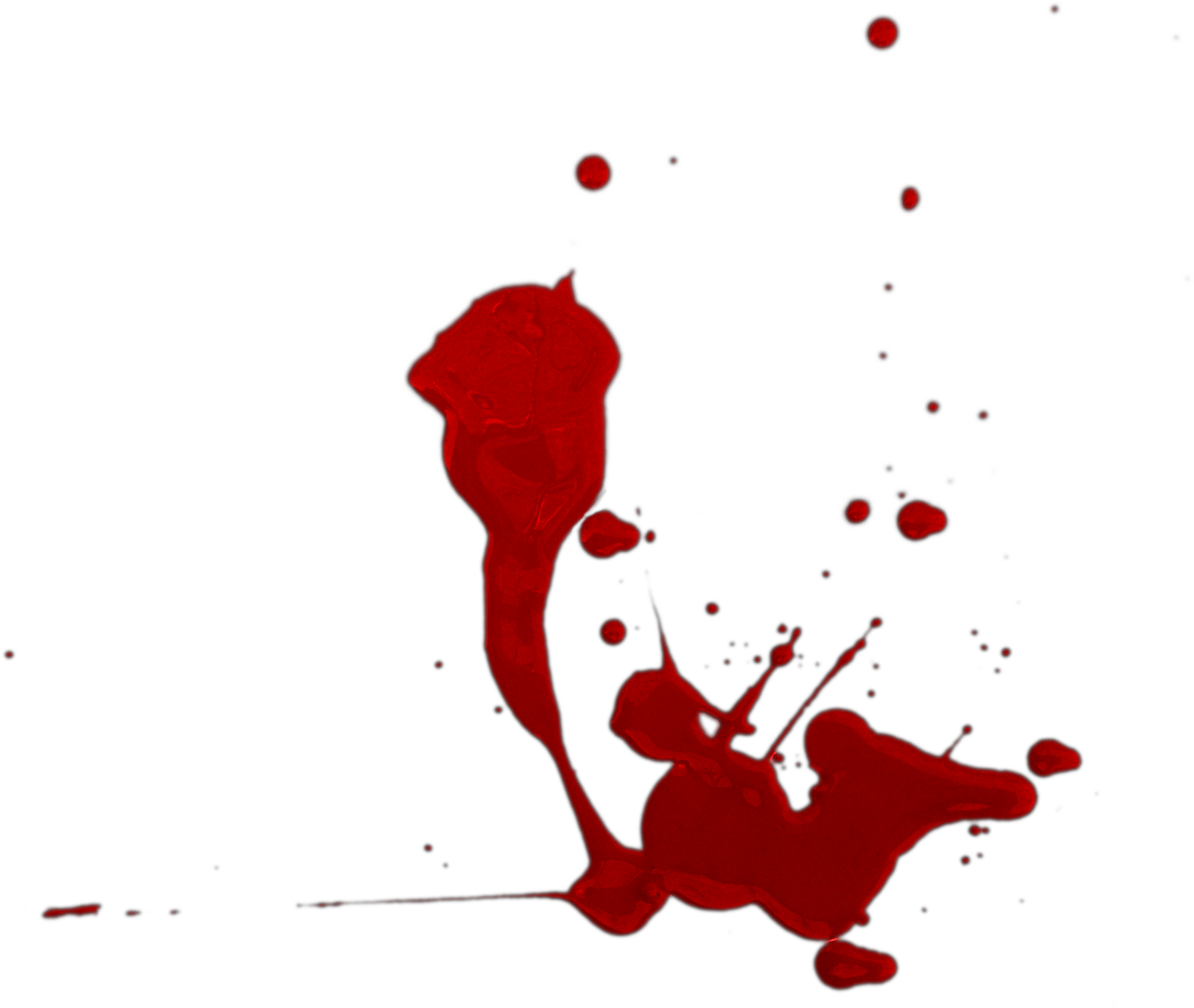 Bloodstain Pattern Analysis Clip Art - Transparent Cartoon Blood Splatter (2471x2116)