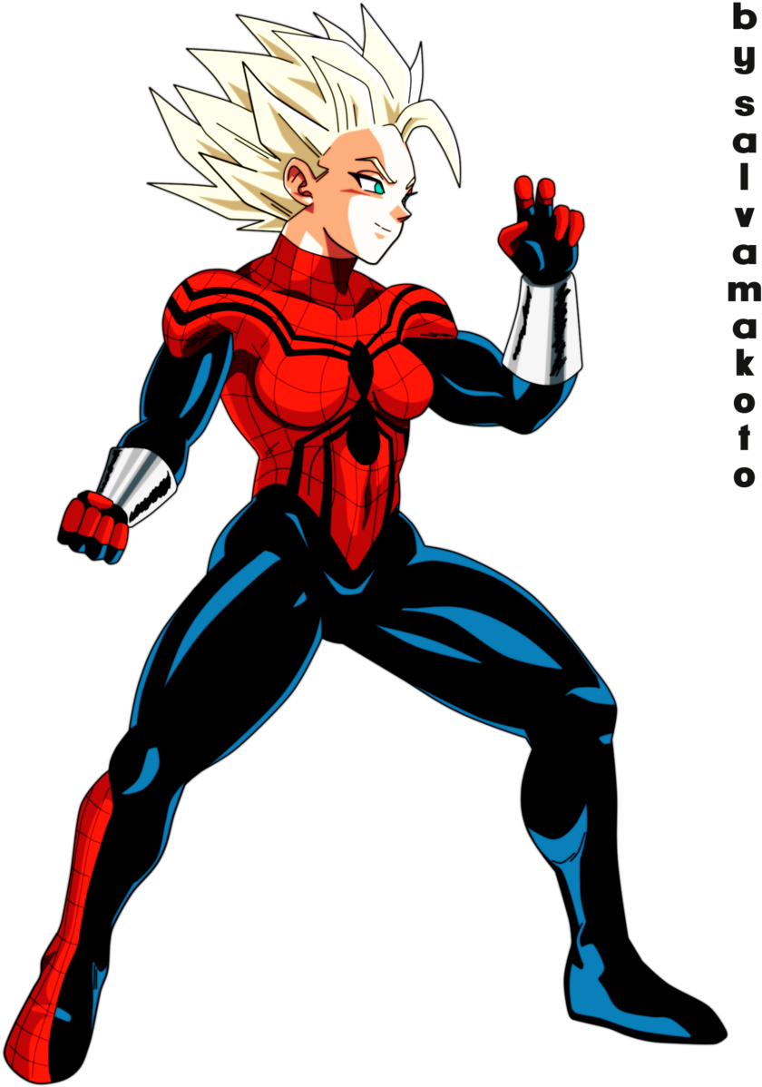 Commission By Salvamakoto Spidergirl Saiyajin - Caulifla By Salvamakoto (1024x1289)