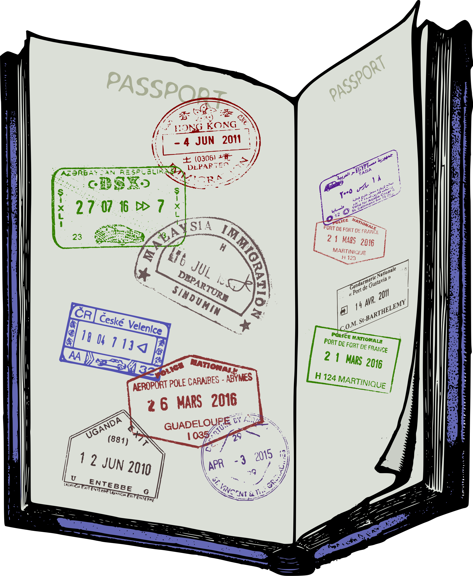 File - Open Passport - Svg - Passport Png Transparent Background (1949x2374)