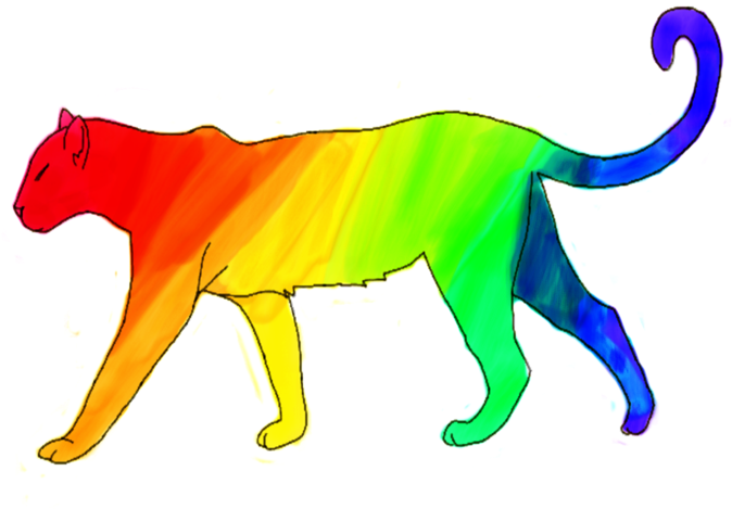 Rainbow Panther By Manicpixienightmares - Rainbow Panther (900x506)