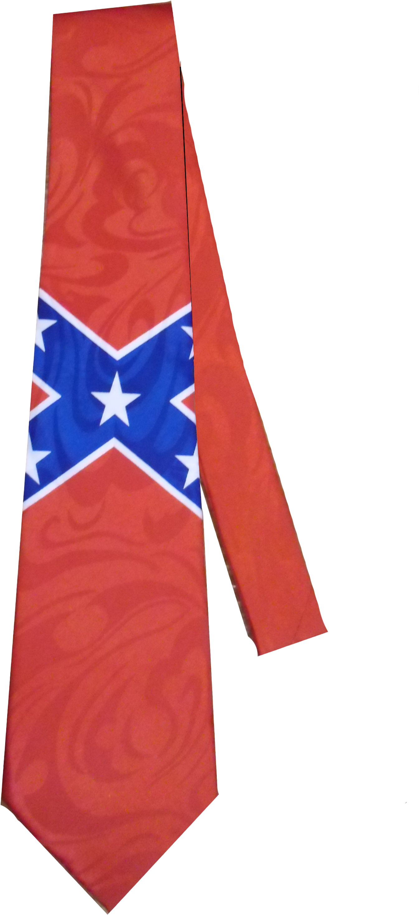 Red Tie With Single Blue Cross And White Stars - Flag Of Georgia (1500x3000)