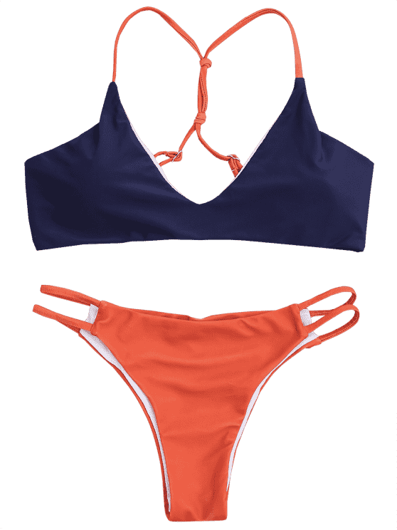 Zaful Womens Strappy Scrunch Butt Bikini Set - Bikini (558x744)