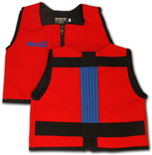 Red And Royal Blue Kinderlift Vest - Vest (640x605)