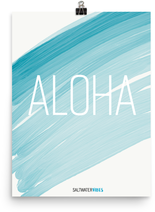 Blue Aloha Wall Poster - Blue Aloha Wall Poster (1000x1000)