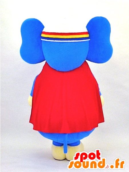Dai Chan Mascot, Blue Elephant With A Red Cape - Andy New Spotsound Masot Yuru-chara White Sheep With (600x600)