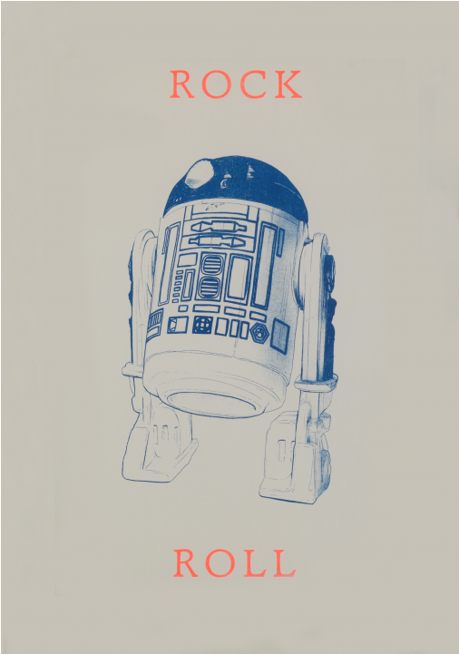 Marke Newton Poster Rock And Roll - Plakat Med R2-d2 (960x720)