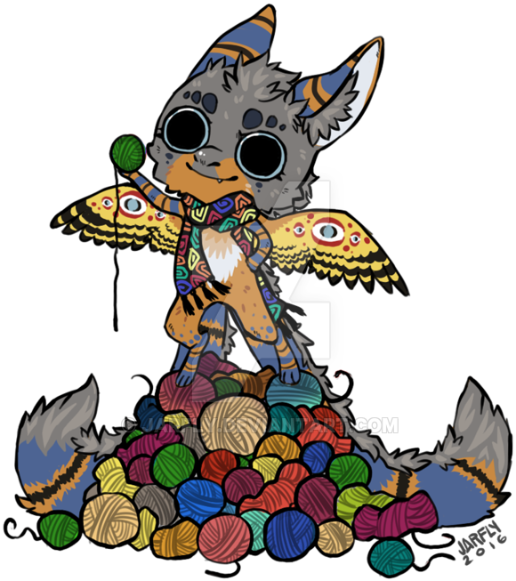 Knit's Hoard By Jarfly - Cartoon (600x676)