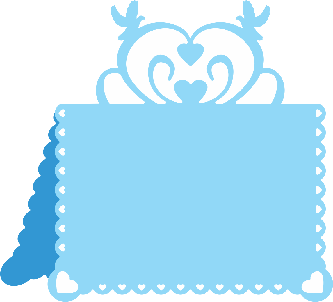 Hearts And Doves Placecard - Шаблони За Картички За Кръщене (1145x1037)