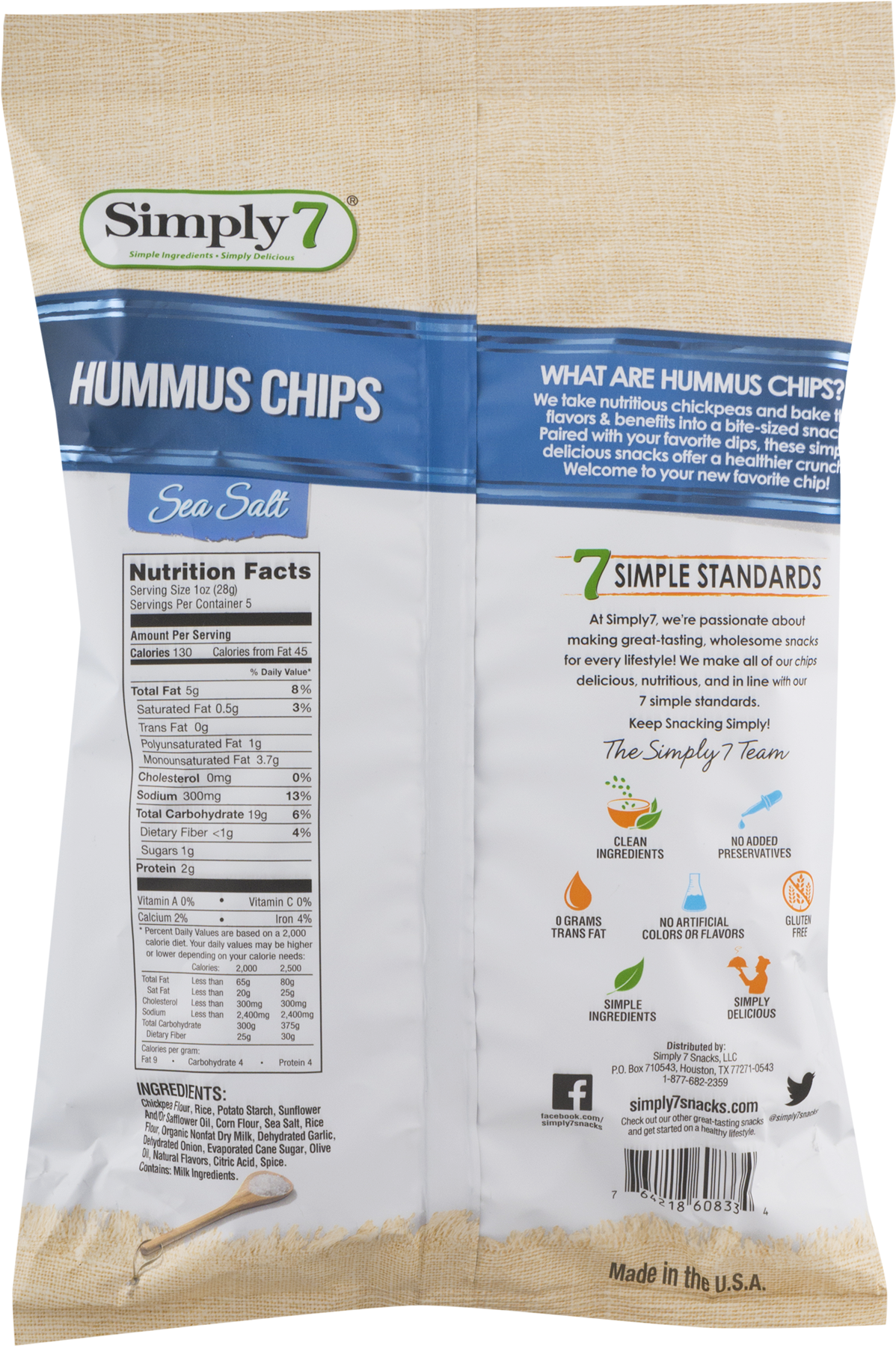 Simply 7 Hummus Chips Sea Salt, - Simply 7 Kale Chips, Lemon & Olive Oil - 3.5 Oz (1800x1800)