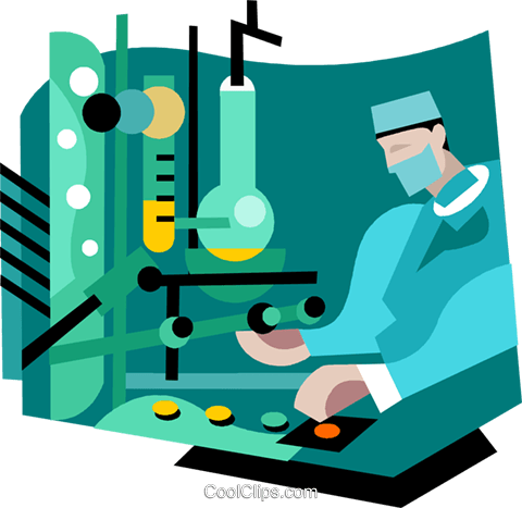 Men Working In Lab Royalty Free Vector Clip Art Illustration - Risk Management In Sanità (480x467)