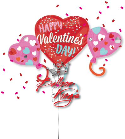 Happy Valentines Day Hearts - 38"pkg Hvd Balloon Hearts (500x500)