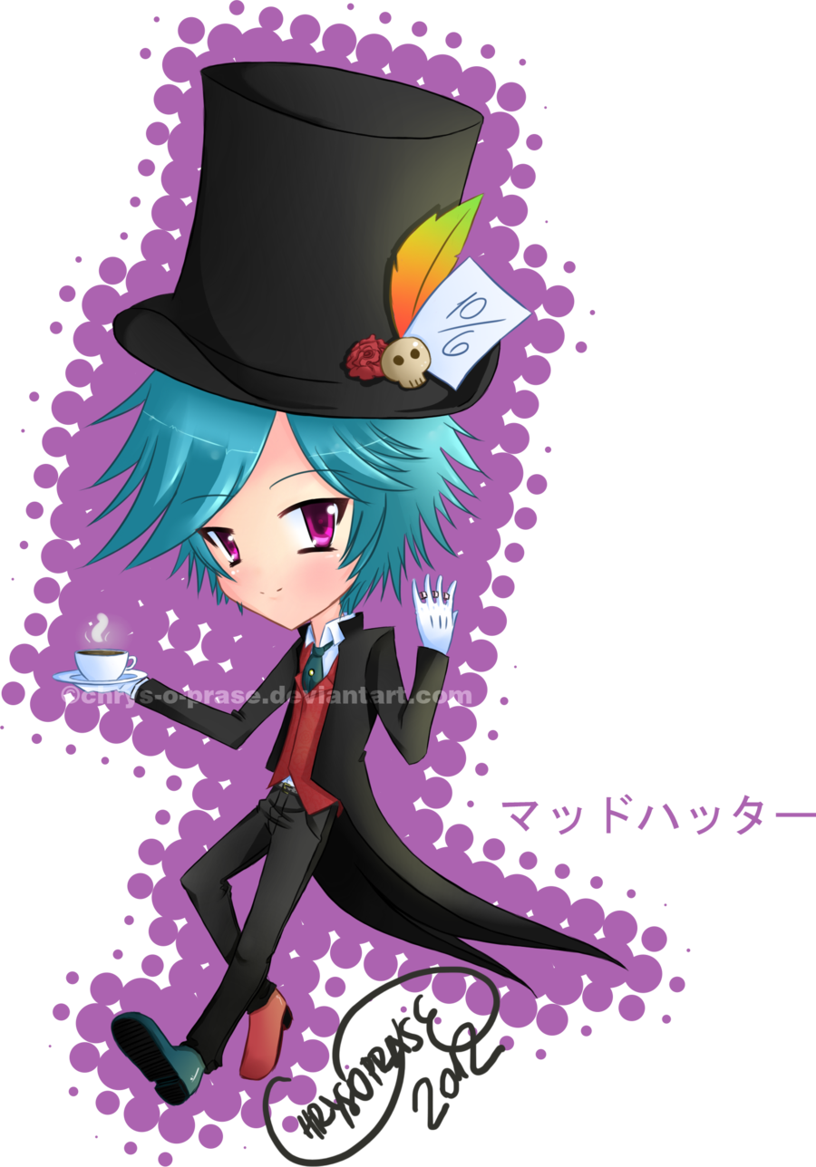 Chibi Alice In Wonderland Series - Mad Hatter Alice In Wonderland Anime Chibi (900x1288)