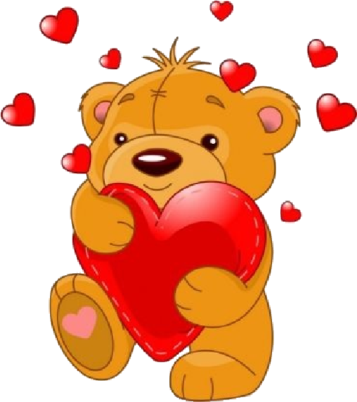 Cute Bear With Red Love Hearts 1 600×600 - Cute Teddy Bears With Hearts (600x600)
