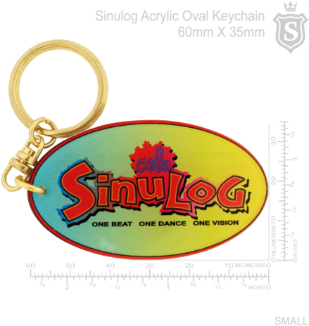 Sinulog Acrylic Oval Keychain 60mm - Keychain (480x480)