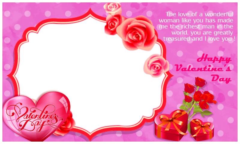 Valentines Day Frame Png Pic Arts - Valentine Day Frame Png (800x480)