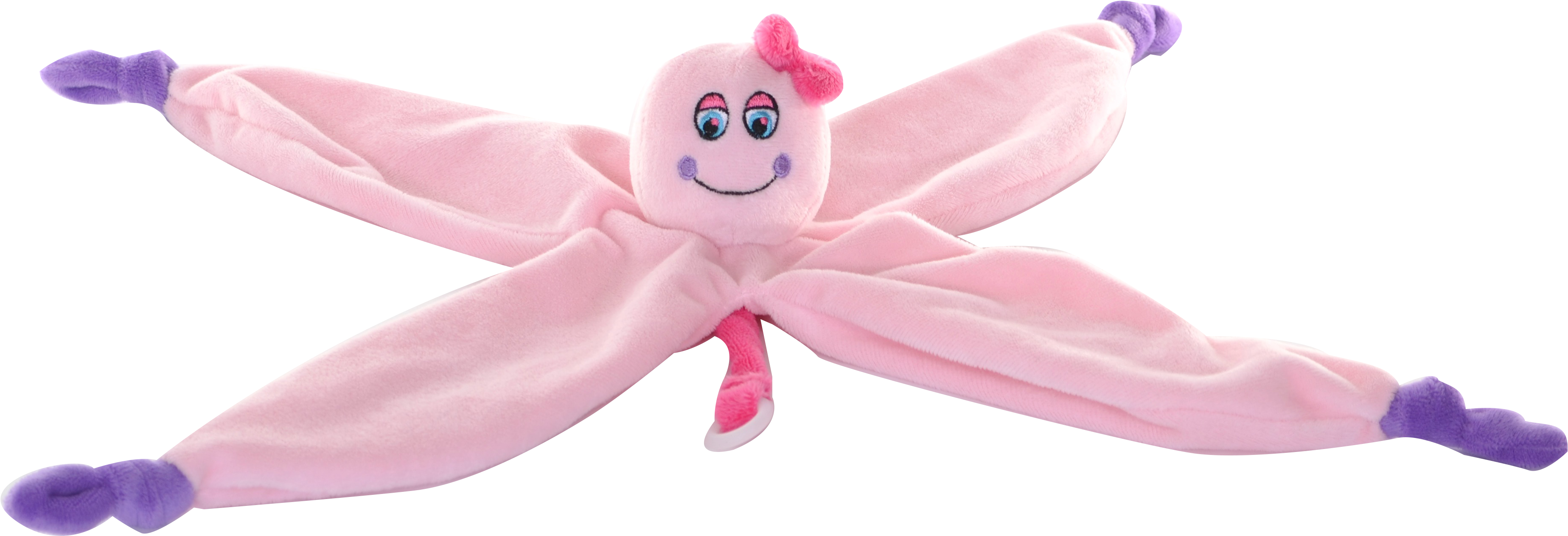 Security Blanket From Our Collection "my Octopus" - Myteddy Koseklut / Sutteklut, Rosa Blekksprut (3897x1524)