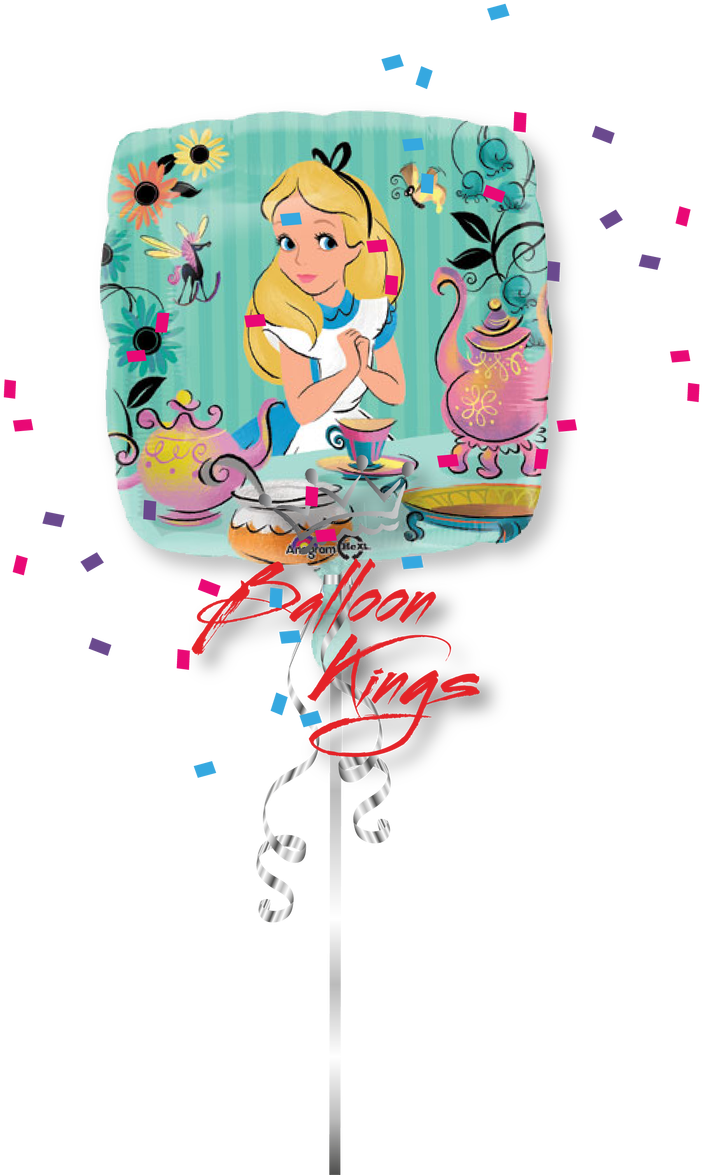 Alice In Wonderland - 18" Alice In Wonderland Balloon - Mylar Balloons Foil (1063x1280)