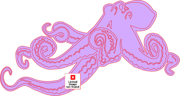 Free Purple Octopus Clipart - Ink (600x320)