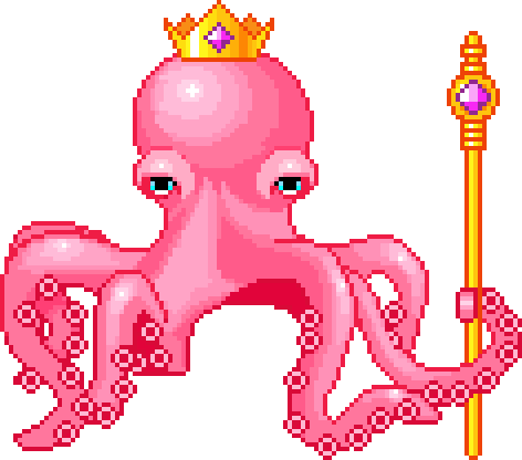 Via Tumblr - Pixel Octopus Gif (472x416)
